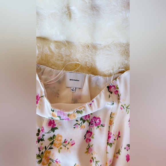 Reformation Floral Midi Dress - White and Pink - Picture 12 of 16